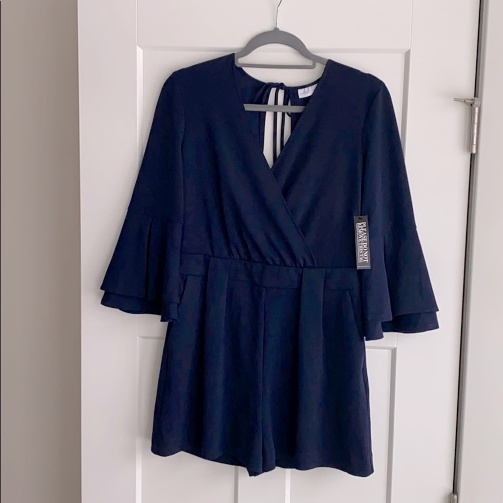 Navy dressy romper NY&C size XS